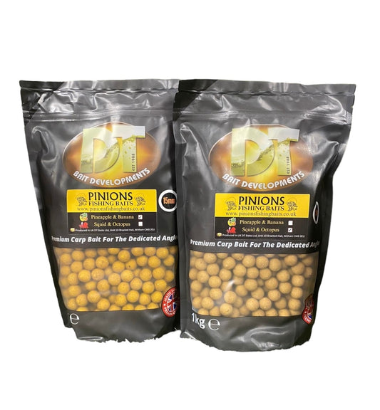 15mm Boilies Squid & Octopus and Pineapple & Banana 1kg bag
